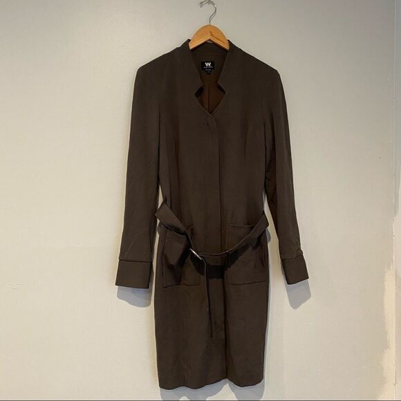 W by Worth Full Zip Belted Dress w/ Front Pockets - Picture 1 of 8
